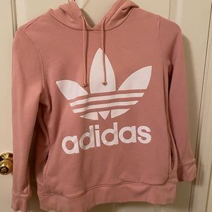 Pink Adidas logo Hoodie